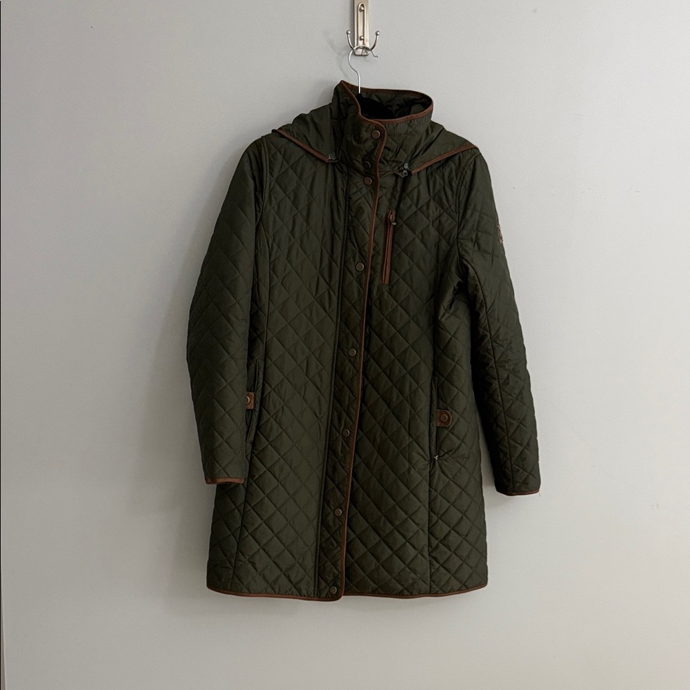 Lauren Ralph Lauren Quilted Green Utility Jacket - Picture 3 of 16